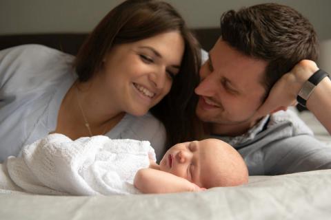 couple with baby