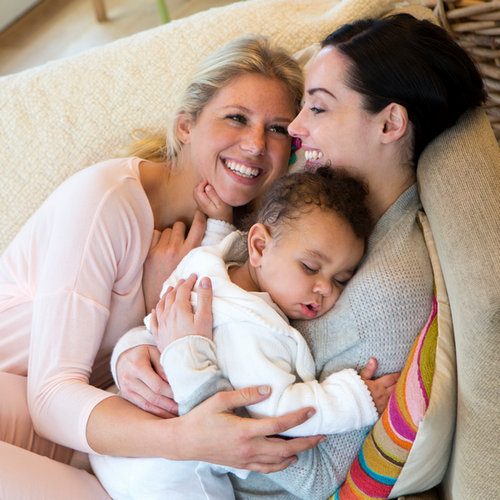 lesbian couple with their baby