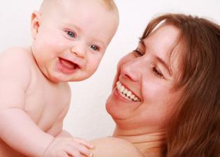 older woman with baby