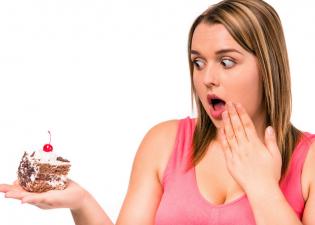 woman eating sweets