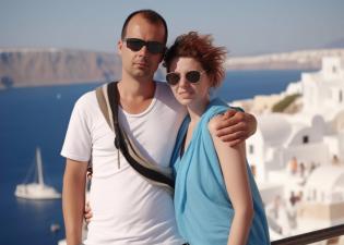 vlado and danica in santorini