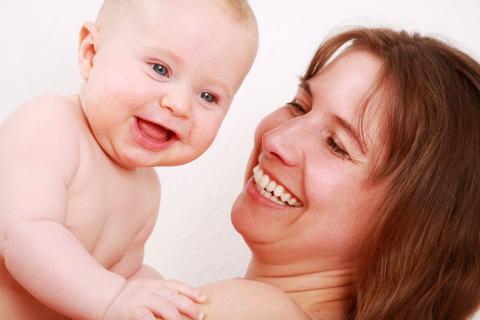 older woman with baby