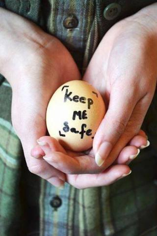 Women Holding An Egg